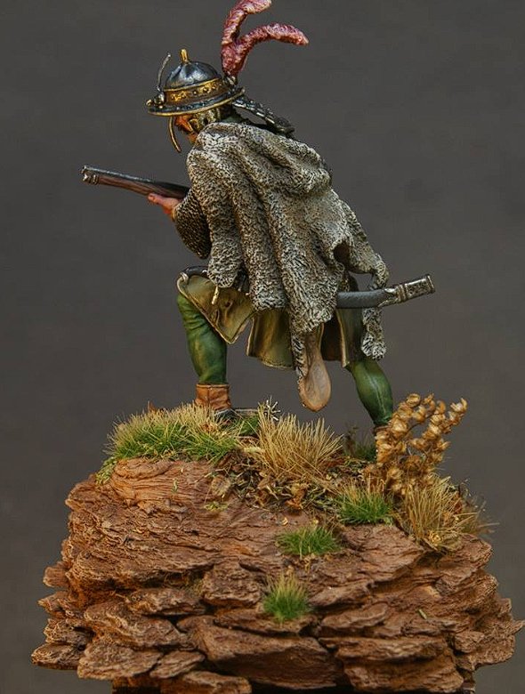 CHM-54075. Польский почтовый гусарской хоругви, 17 век. 54 мм. Материал - смола. Chronos Miniatures