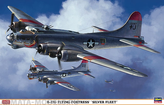 01961 Самолёт B-17G Flying Fortress Silver Fleet Limited Edition Hasegawa