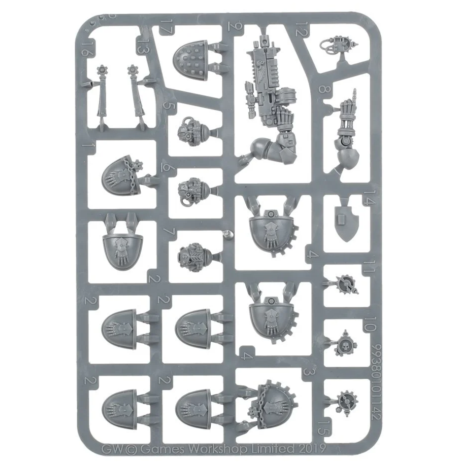 55-09GW Набор улучшений для Примарисов ордена Железных Рук (Iron Hands Primaris Upgrades and Transfers)