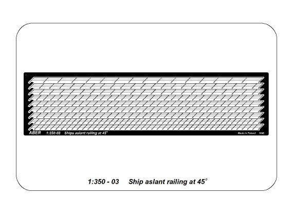 ABR-1:350-–-03  Дополнения для  Aslant railing 45° для  1/350