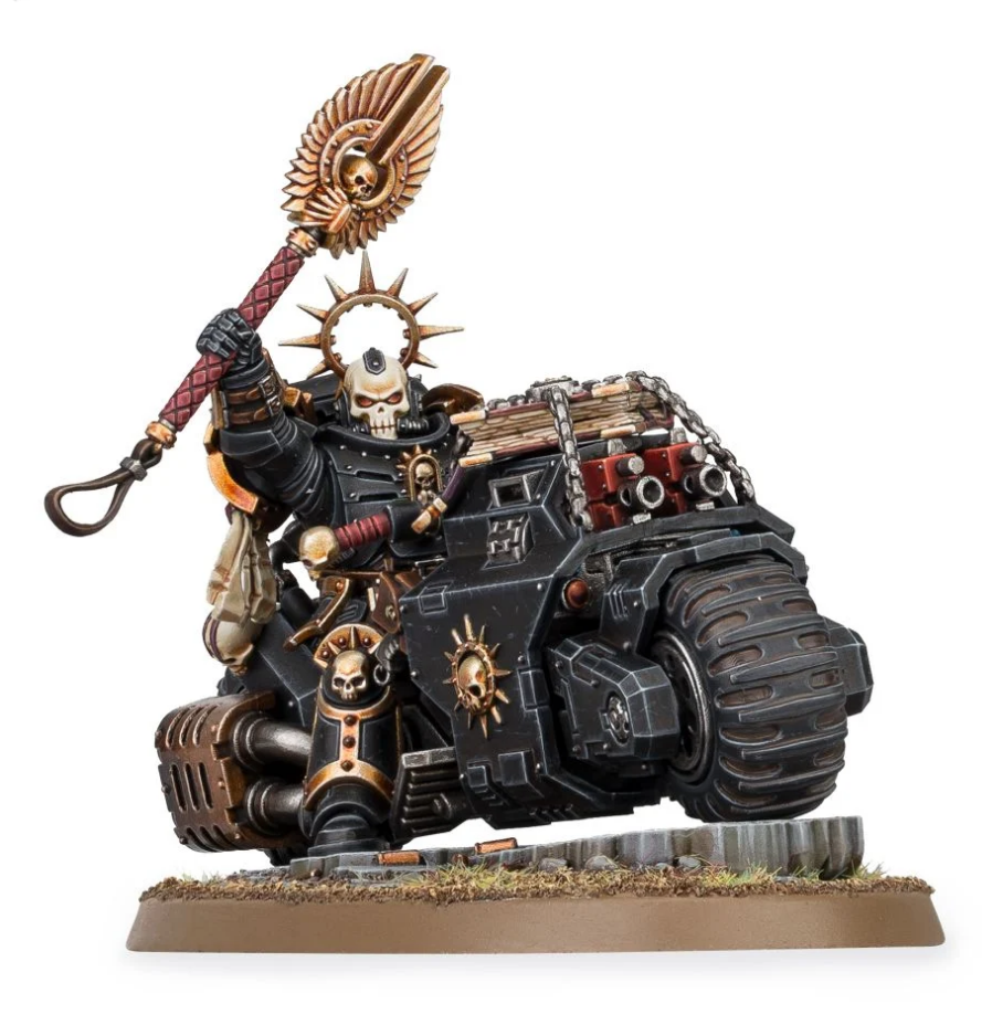 48-31GW Набор Космодесант. Примарис Капеллан на Мотоцикле(Space Marines Primaris Chaplain on Bike)