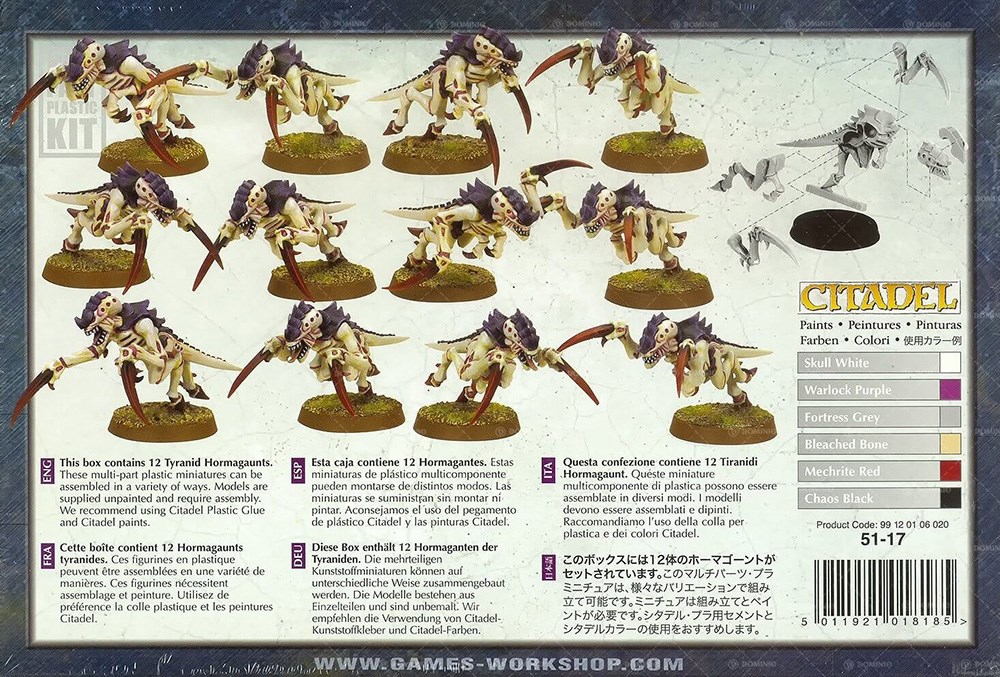 51-17GW Набор Тираниды. Стая Хормагаунтов (Tyranid Hormagaunt Brood)