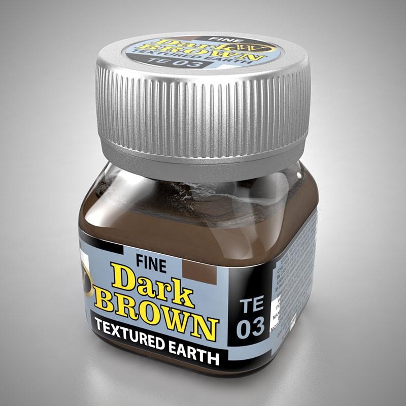 TE-03  Быстросохнущая акриловая смесь для создания реалистичной текстуры: мелкая тёмно-коричневая земля