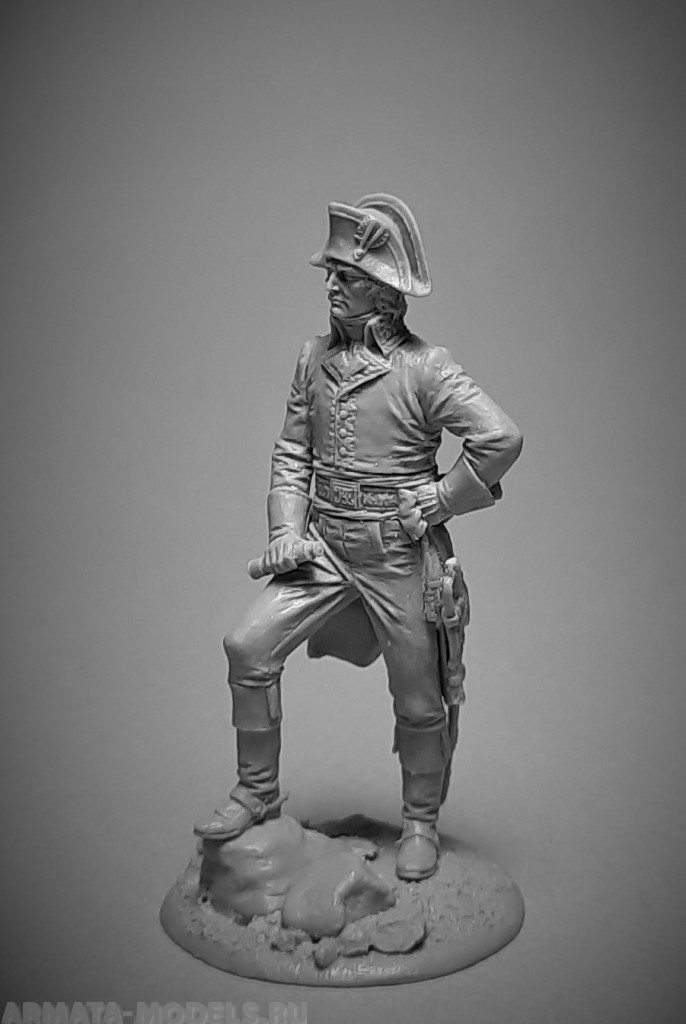 VD-54018(M). Генерал Наполеон Боапарт, 1796-1800 гг . 54 мм. Материал - белый металл. Chronos Miniatures