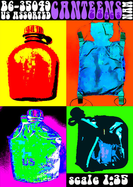 B6-35049 Миниатюра US Assorted Canteens Nam Bravo6