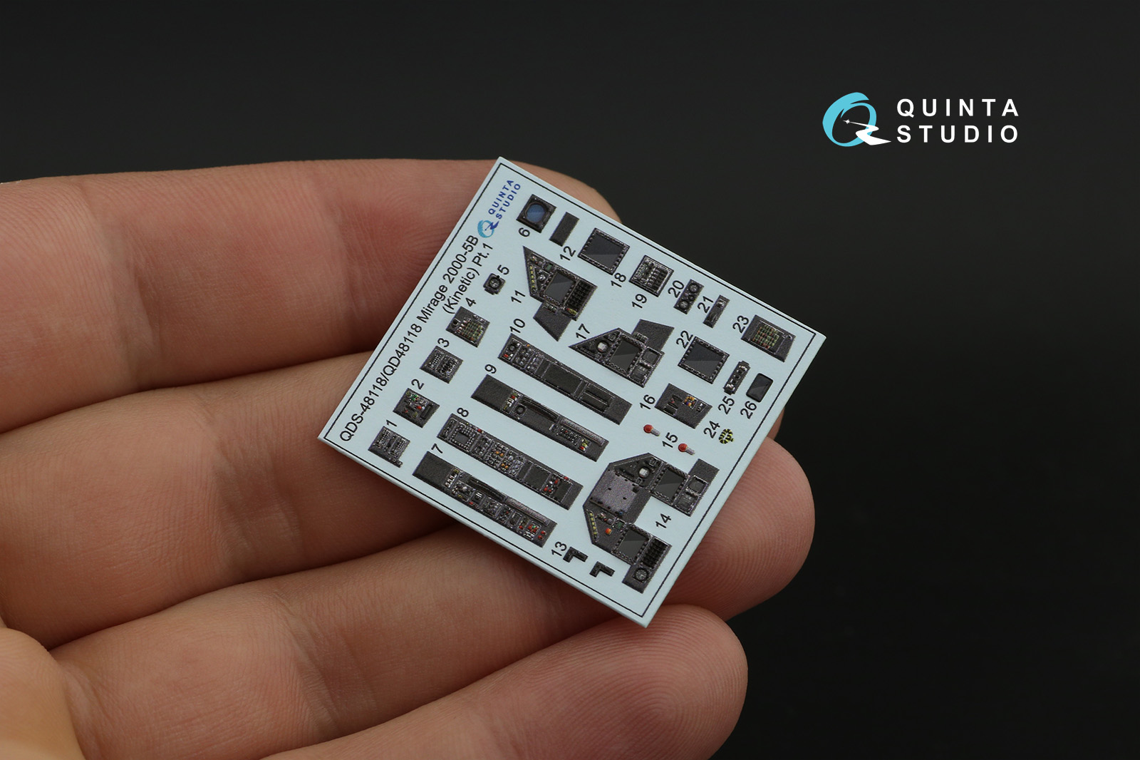 QDS-48118 3D Декаль интерьера кабины Mirage 2000-5B (Kinetic) (Small version)
