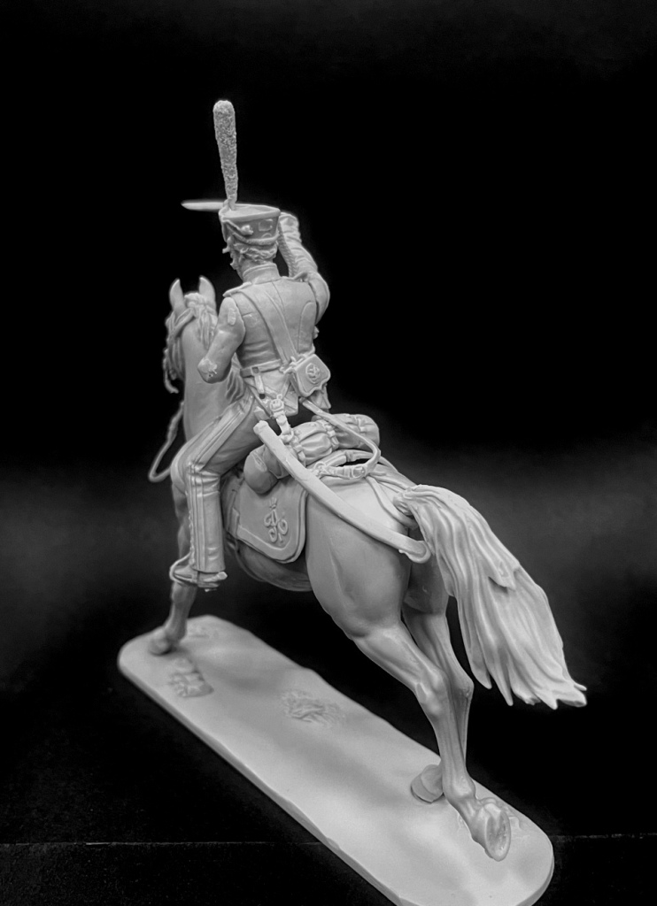 CHM-54342(M). Рядовой армейских конно-егерских полков, Россия 1813-14 гг. 54 мм. Материал - белый металл. Chronos Miniatures