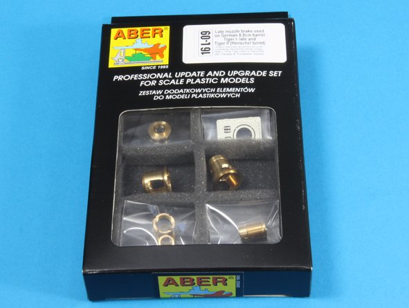 ABR-16-L-09  Дополнения для  Late muzzle brake used on German 8,8cm barrel Tiger I- late and Tiger II (Henschel turret) для Tamiya/Trumpeter 1/16