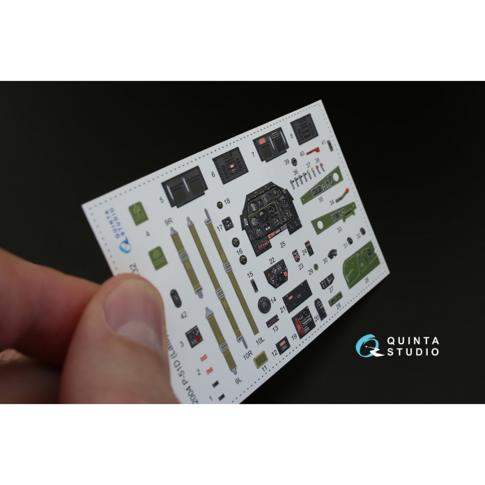 QD32004 3D Декаль интерьера кабины P-51D (поздний) (для модели Tamiya)