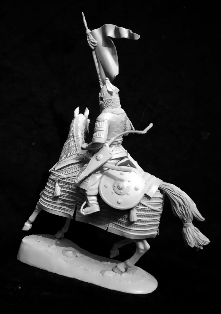 CHM-54357. Золотоордынский знатный воин, конец 14 - начало 15 веков. 54 мм. Материал - смола. Chronos Miniatures