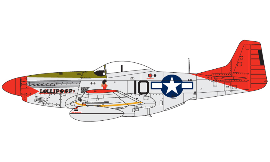 A01004 Сборная модель самолета  North American P-51D Mustang Airfix