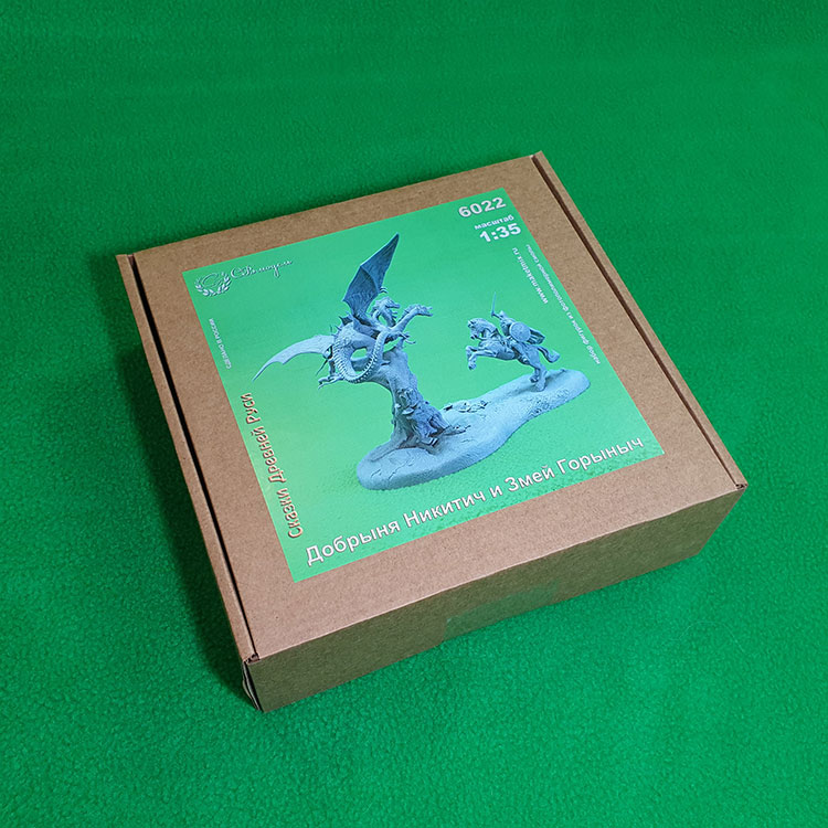 6022 миниатюра 'Добрыня Никитич и Змей Горыныч' масштаб 1:35 СВ Модель
