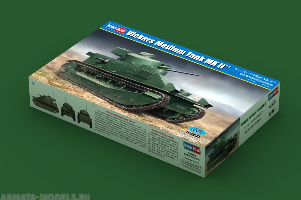 83881 Танк  Vickers Medium Tank MK II (Hobby Boss) 1/35 Hobby Boss