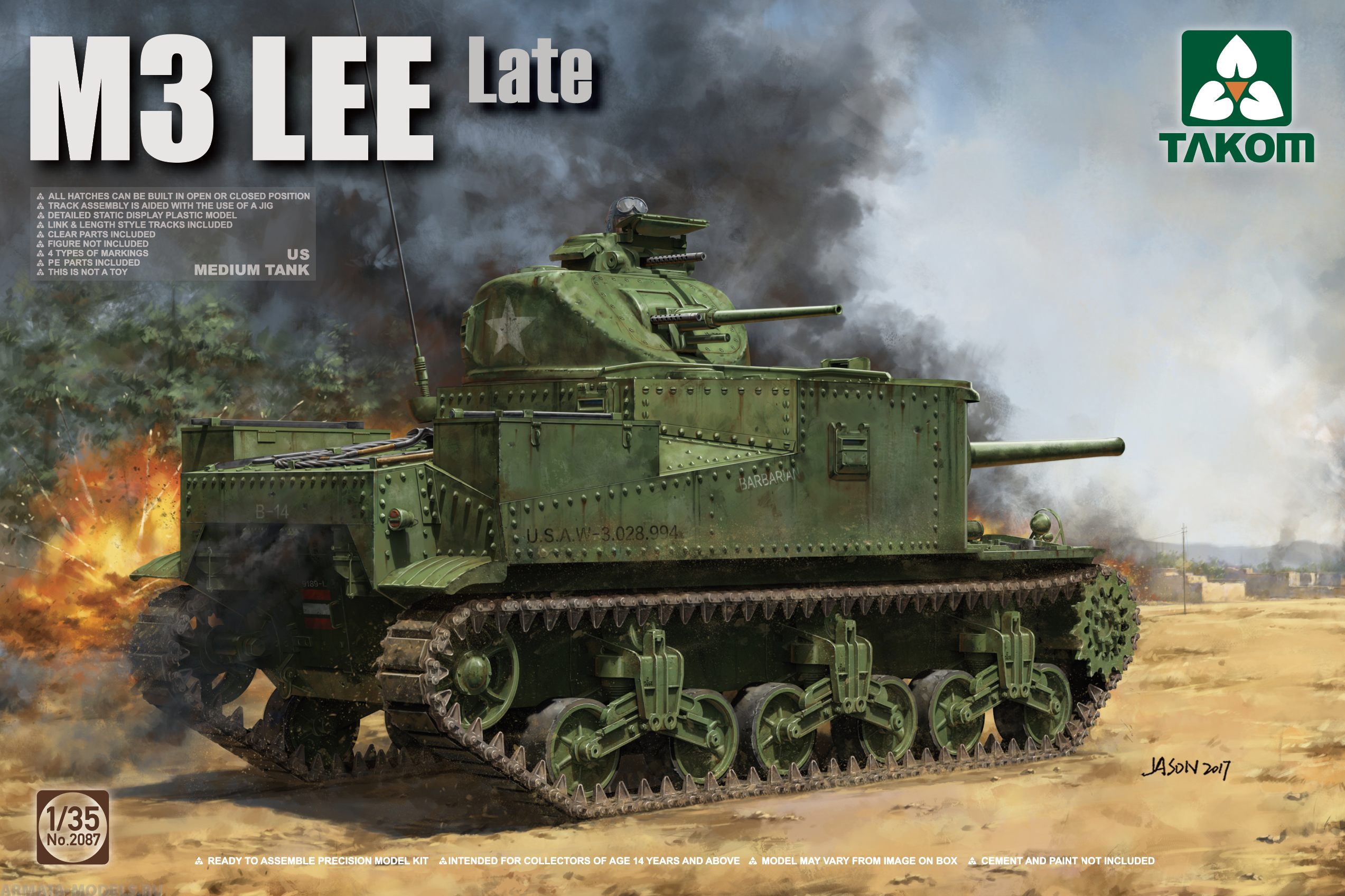 2087 US Medium Tank M3 Lee Late Takom
