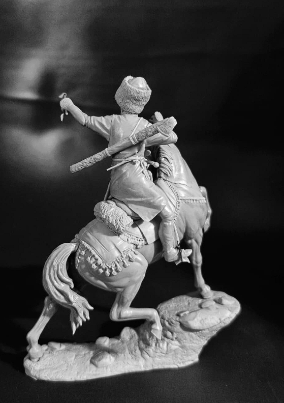 CHM-54381. Кавказский горец (№2), 19 век. 54 мм. Материал - смола. Chronos Miniatures