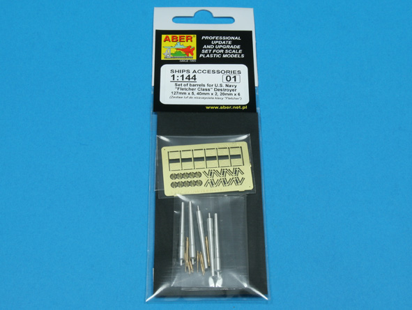 ABR-1:144-–-01  Дополнения для  Set of barrels for US Fletcher Clas Destroyer для  1/144