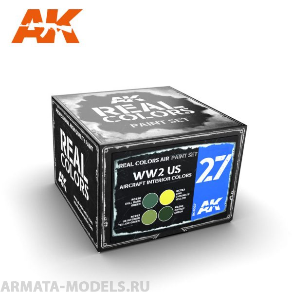 RCS027 Набор красок Real Colors WW2 US Aircraft Interior Colors