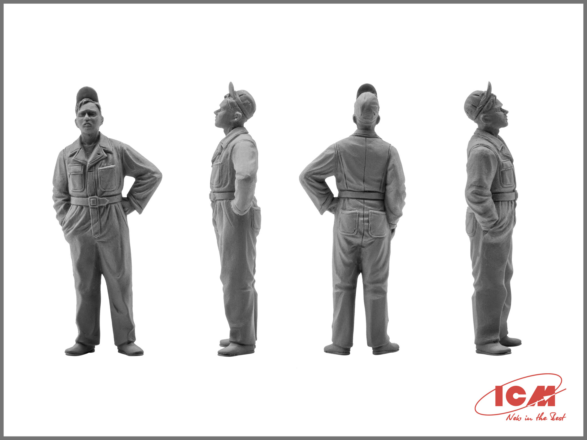 Набор фигурок 48083 Фигуры Пилоты и техники ВВС США (1941-1945) ICM