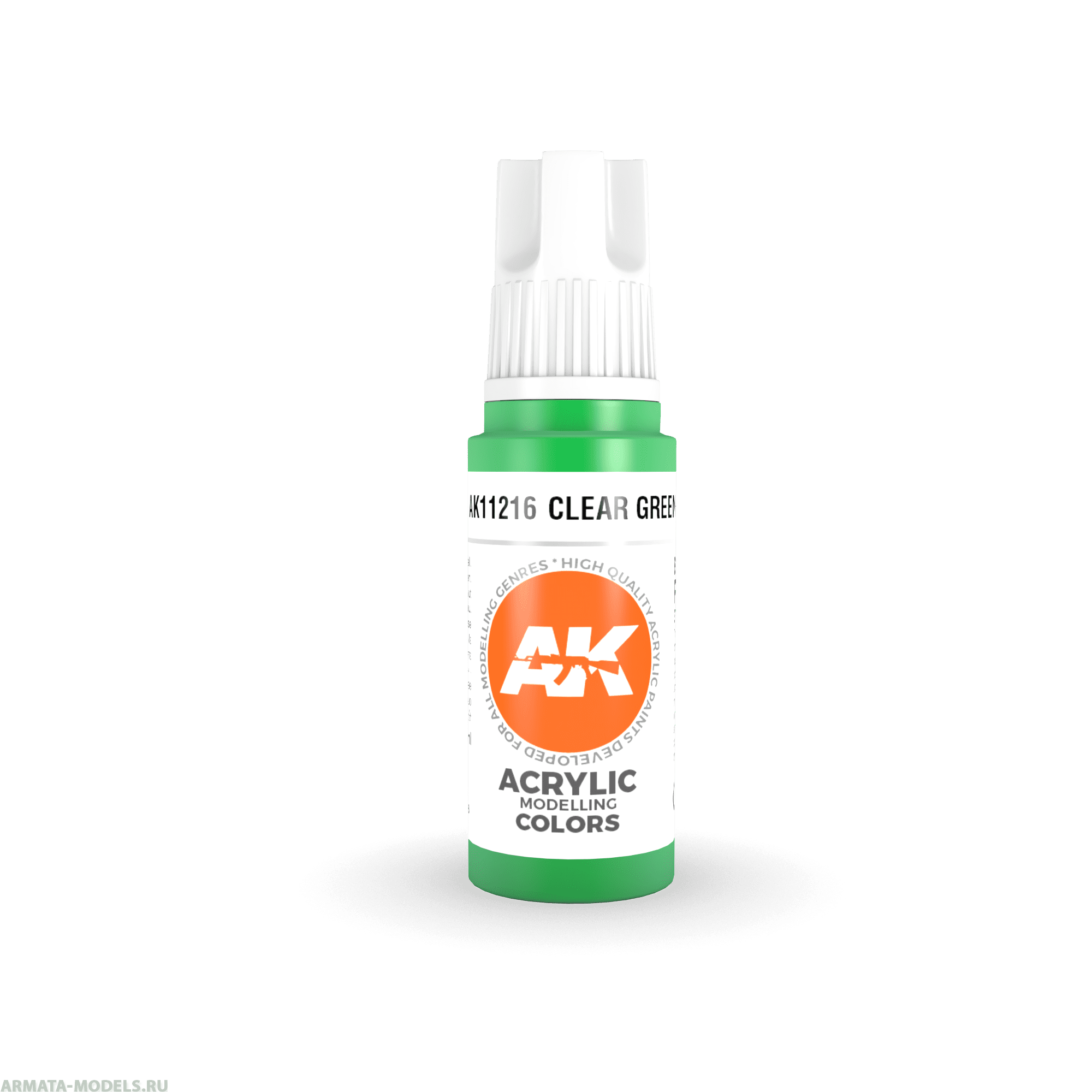 AK11216 Краска акриловая Clear Green 17ml