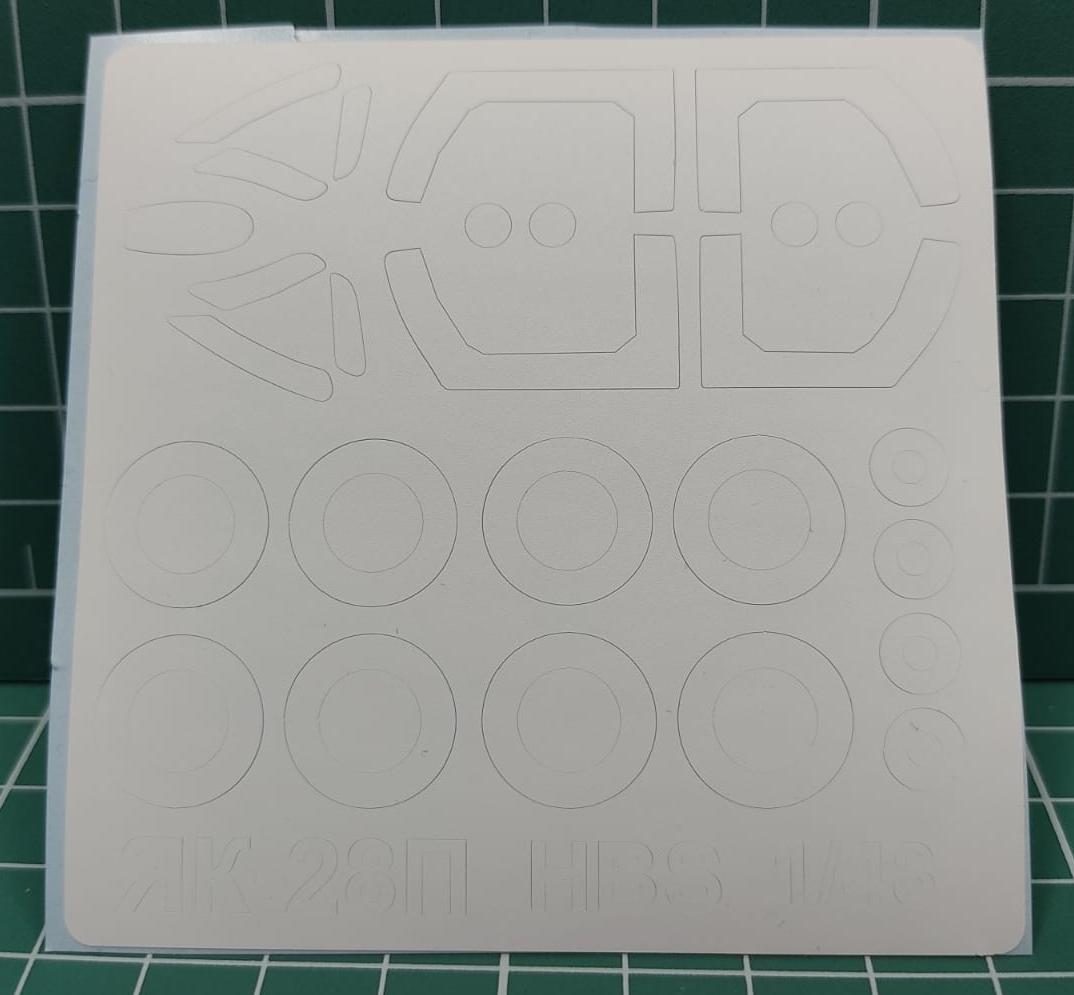 48035-1KV Окрасочная маска ЯК-28П Firebar (HOBBY BOSS #81767) - (Двусторонние маски) + маски на диски и колеса