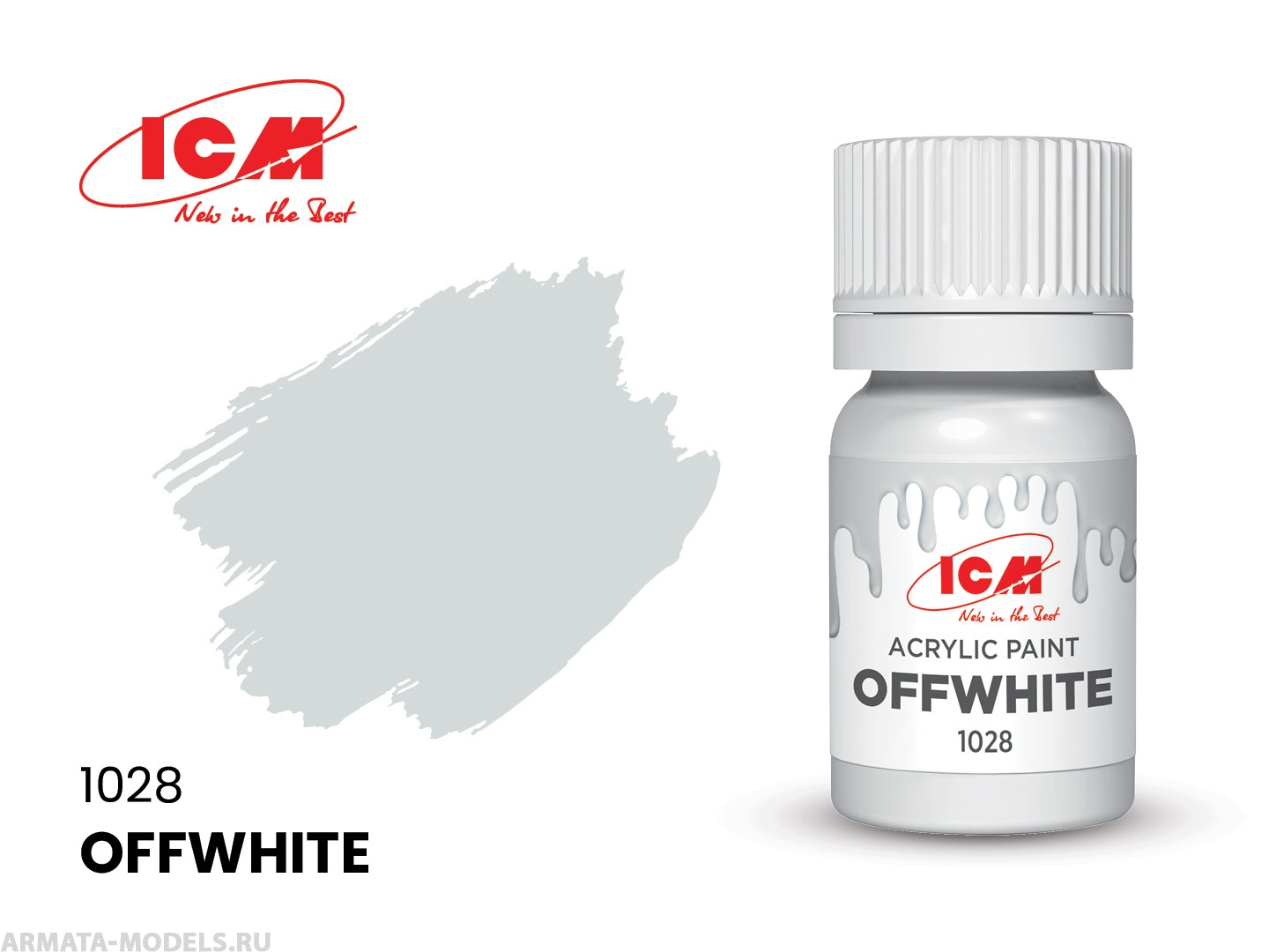 C1028 Краска для творчества, 12 мл, цвет Грязно-белый(Offwhite)