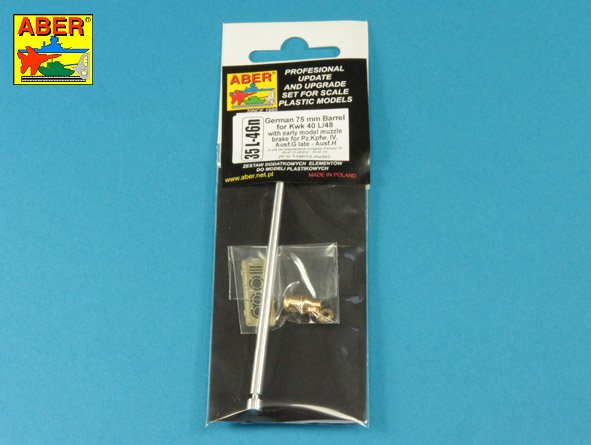 ABR-35-L-46n  Дополнения для  Germ.75mm barrel for KwK40L/48 with early model muzzle brake for Pz.Kpfw.VI, Ausf.G late-Ausf.H для Tamiya 1/35