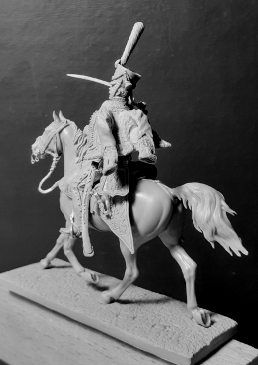 CHM-54233. Обер-офицер армейских гусарских полков, Россия 1812-14 гг.  54 мм. Материал - смола. Chronos Miniatures