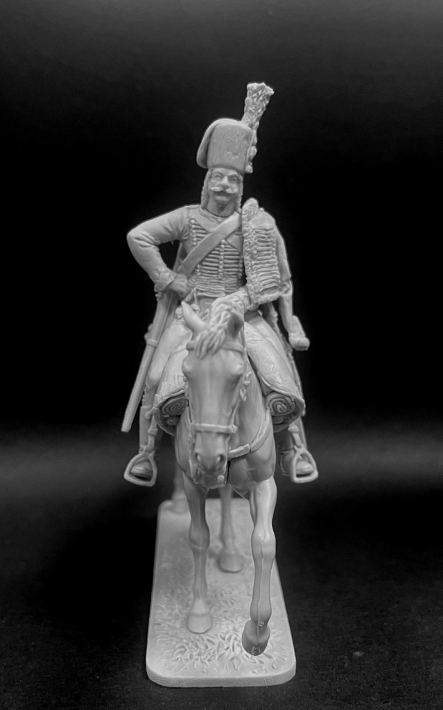 CHM-54338. Рядовой армейских гусарских полков, Россия 1796-1801 гг. (2 варианта голов). 54 мм. Материал - смола. Chronos Miniatures