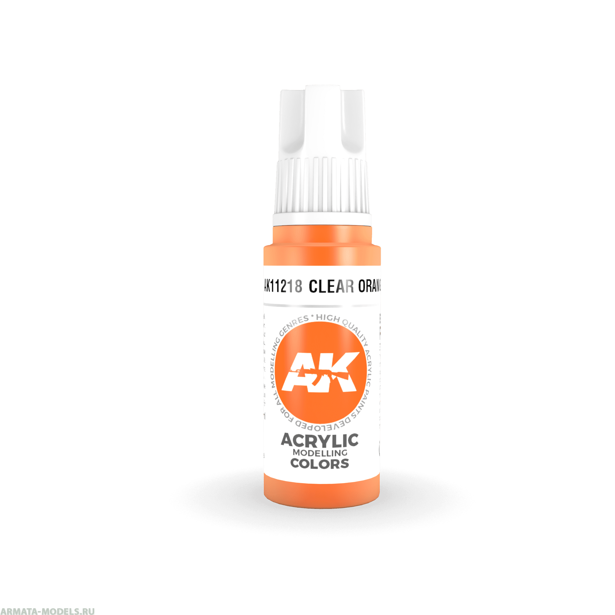 AK11218 Краска акриловая Clear Orange 17ml