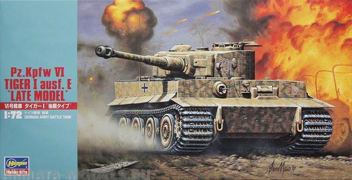 31136 Танк Pz.VI TIGER LATE MODEL Hasegawa
