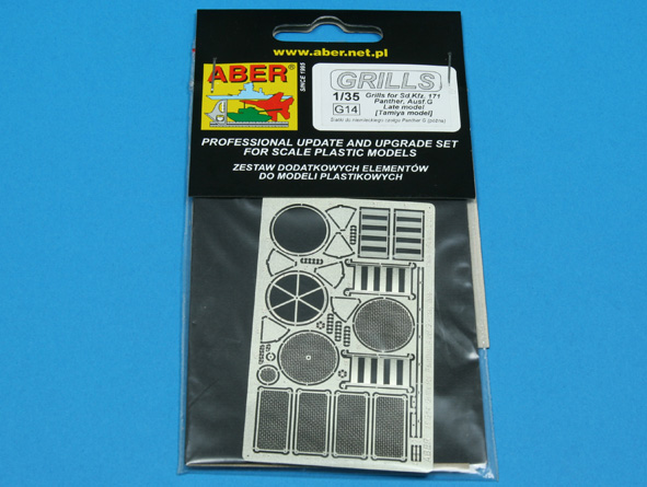 ABR-35-G14  Дополнения для  Grilles for Sd.Kfz.171 Panther, Ausf.G –late model для Tamiya 1/35