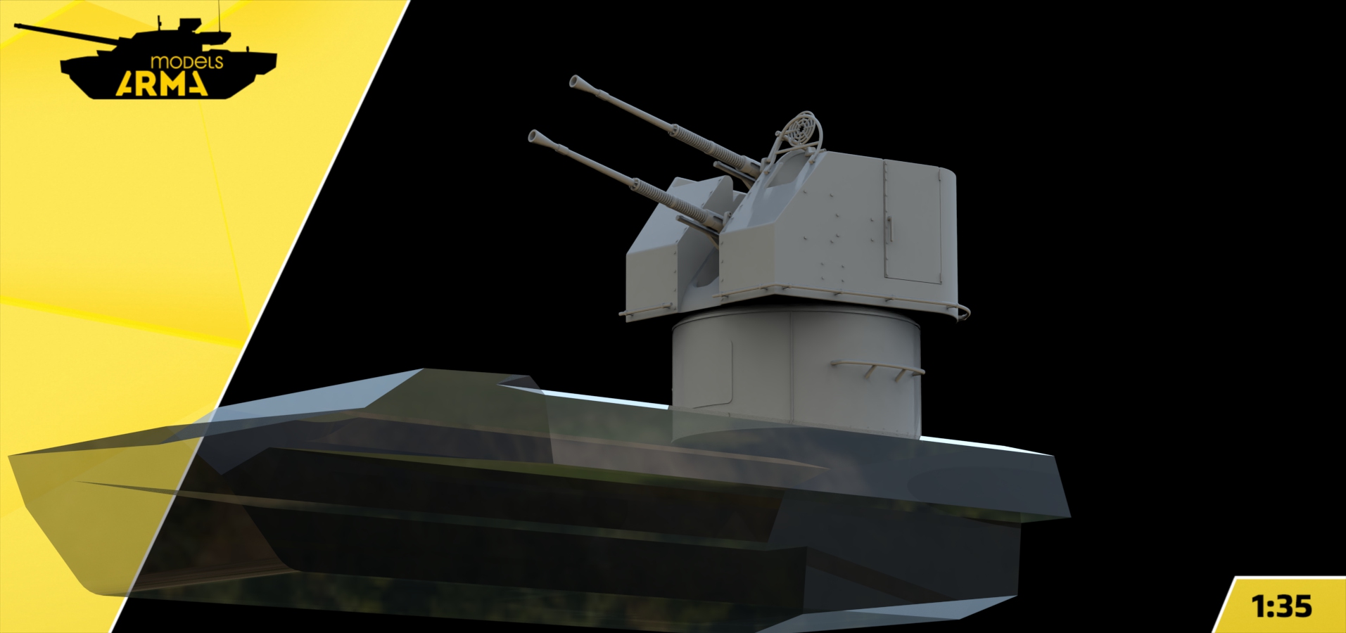 AM35969 Корабельная установка 2м-3м для МТ-ЛБ (Не для свободной продажи) Arma Models