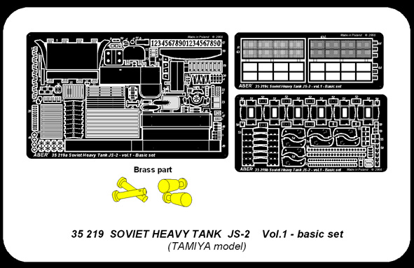 ABR-35-219  Дополнения для  Soviet heavy tank JS-2 – vol. 1 basic set для Tamiya 1/35