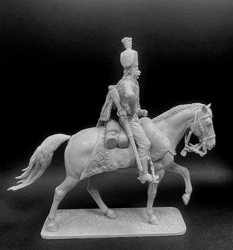 CHM-54338(M). Рядовой армейских гусарских полков, Россия 1796-1801 гг. (2 варианта голов). Материал - смола. Chronos Miniatures