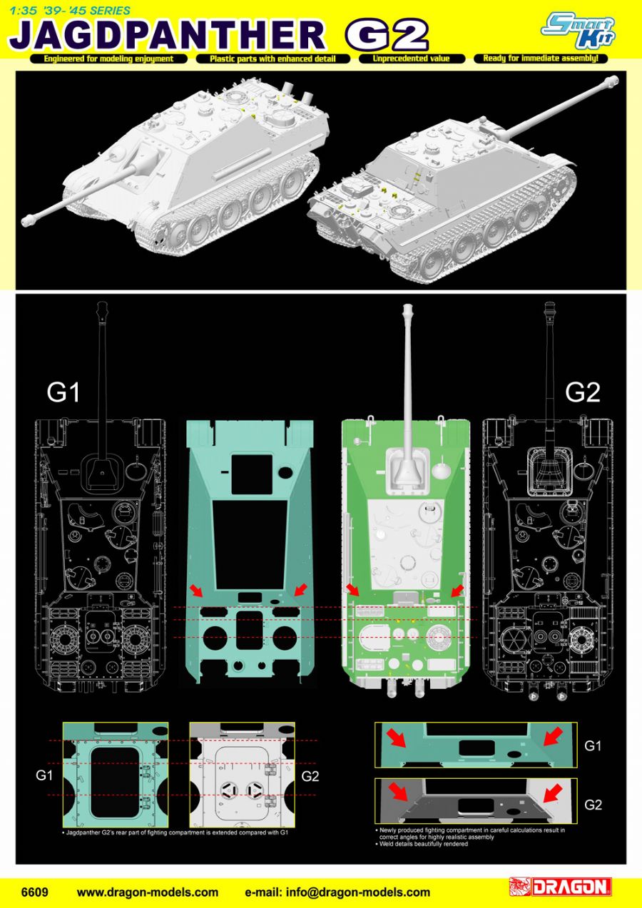 6609Д Немецкий истребитель танков Jagdpanther Ausf.G2 Dragon