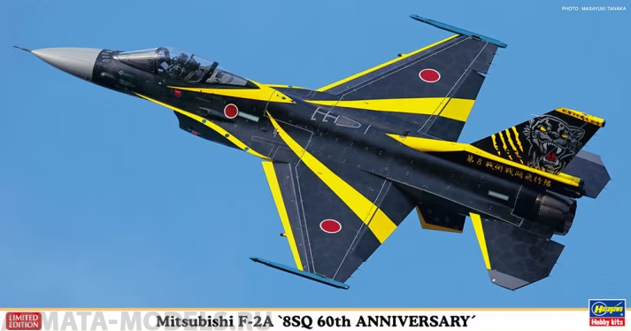07517-Современный японский реактивный истребитель Mitsubishi F-2A 8SQ 60th ANNIVERSARY Hasegawa