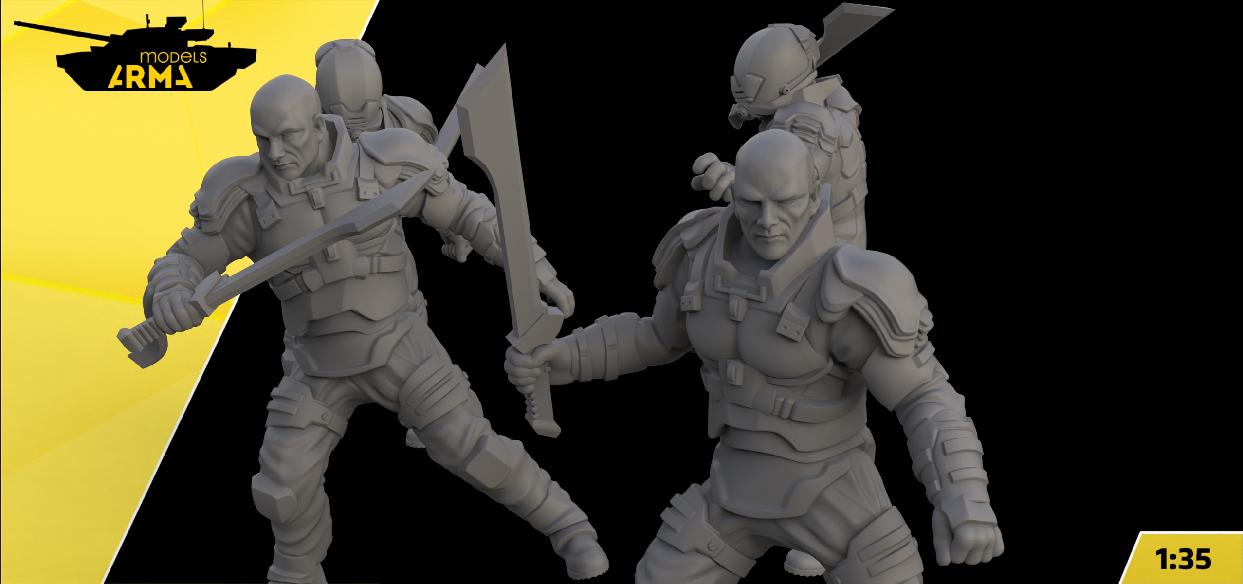 AM35935 Набор фигурок DUNE Харконены 4 шт Arma Models