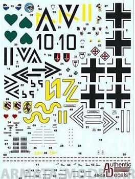 AD4859 Декаль на WWII Luftwaffe Bf.109 F-2