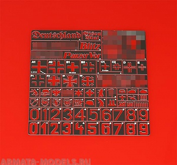 3801J Трафарет Опознавательные знаки армии Германии, 2 МВ