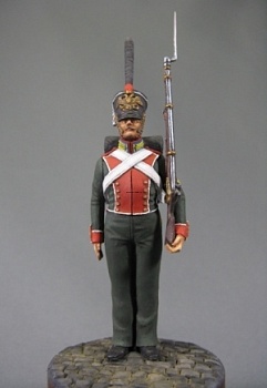 CHM-54125(M). Рядовой Лейб-гвардии пехотных полков, Россия 1839-43 гг.. 54 мм. Материал - белый металл.