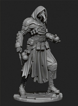 CHM-54144(M). Миры Фэнтези: Человек без имени. 54 мм. Материал – белый металл