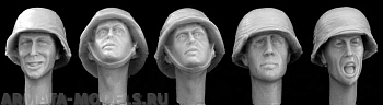 HGH02 5 heads, Ger. SS Handschar fez