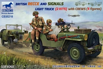 CB35218 BRITISH RECCE AND SIGNALS LIGHT TRUCK  (2 KITS ) with CREWS