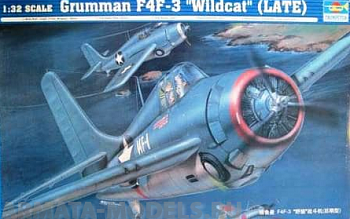 02225 Самолет  F4F-3 Уайлдкэт (поздняя версия) (1:32)