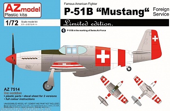 AZ7514 Сборная модель самолета P-51B Mustang Foreign