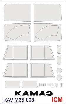 KAVM35008 Окрасочная маска на остекление для ICM 35001