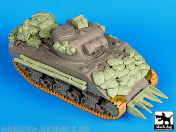 BDT35081 1/35 SHERMAN 75mm Normandy accessories set (DRAG)