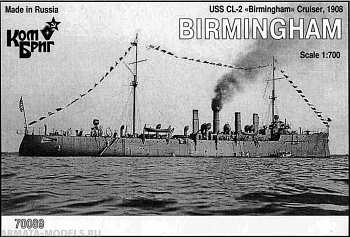 Корабль KB70089PE USS CL-2 Birmingham Cruiser, 1908