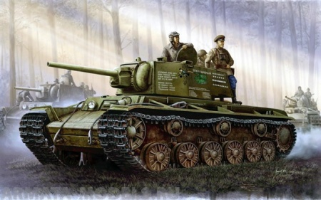 00358 Танк  КВ-1 модель 1942 г. Trumpeter