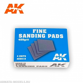 AK9018 Шлифовальная губка Fine Sanding Pads 400 grit. 4 units